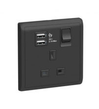 13A 1G Sw Socket with 2.1A USB ,WE ,MB